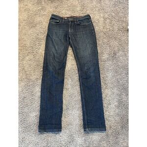 American Giant Jeans Mens 32x34 Dakota Blue Straight Leg‎ Stretch Denim Made USA